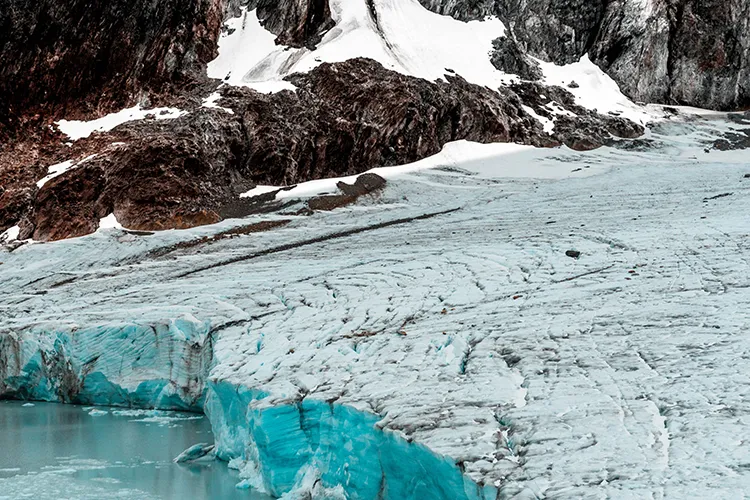Vista cercana al glaciar