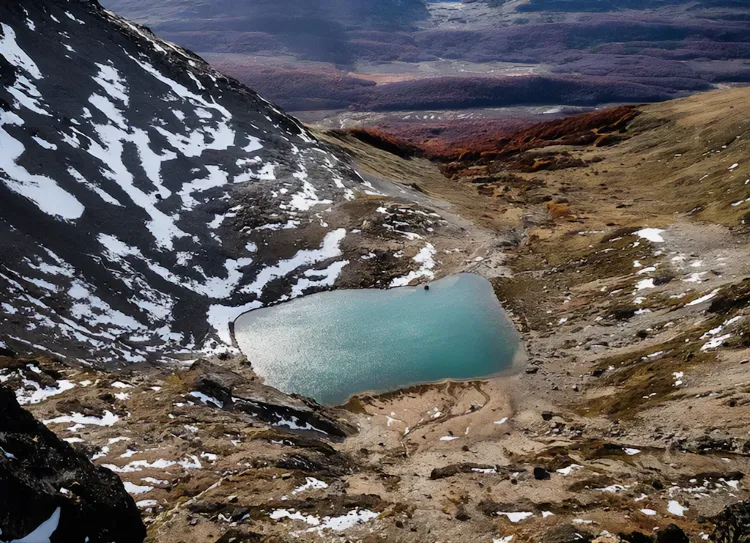 Vista otoñal Laguna Turquesa